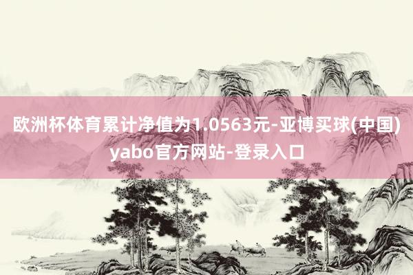 欧洲杯体育累计净值为1.0563元-亚博买球(中国)yabo官方网站-登录入口