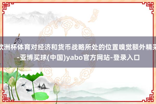 欧洲杯体育对经济和货币战略所处的位置嗅觉额外精采-亚博买球(中国)yabo官方网站-登录入口