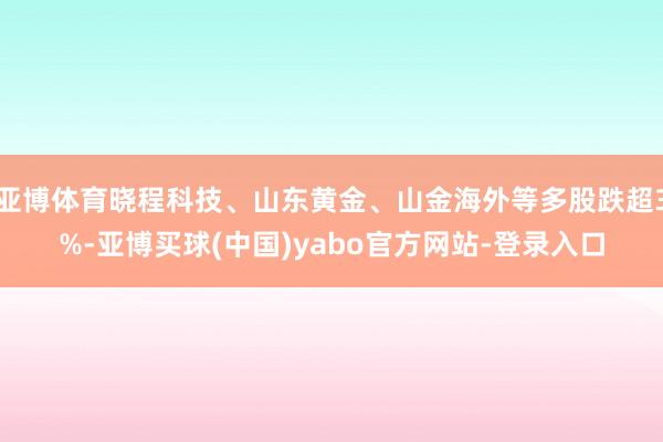 亚博体育晓程科技、山东黄金、山金海外等多股跌超3%-亚博买球(中国)yabo官方网站-登录入口