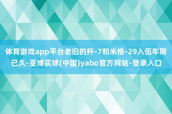 体育游戏app平台老旧的歼-7和米格-29入伍年限已久-亚博买球(中国)yabo官方网站-登录入口